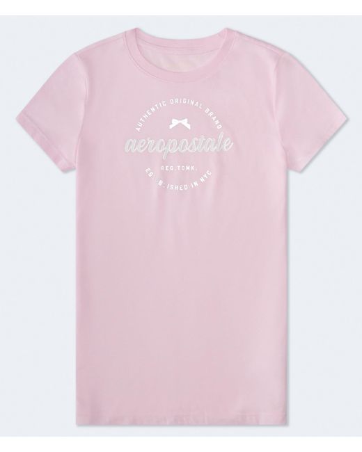 Aéropostale Green Bow Circle Foil Graphic Tee