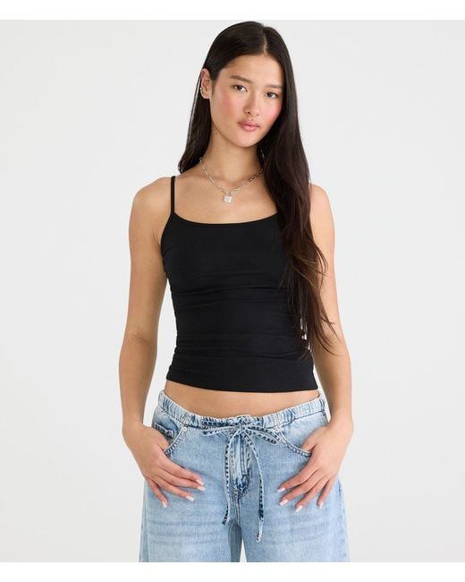 Aéropostale Blue Solid Basic Cami