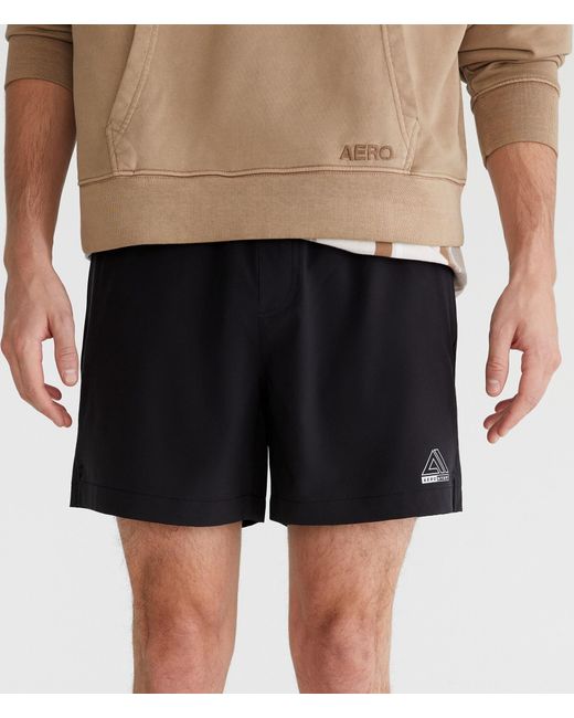 Aéropostale Black Mvmnt Hybrid Active Shorts 5.5" for men