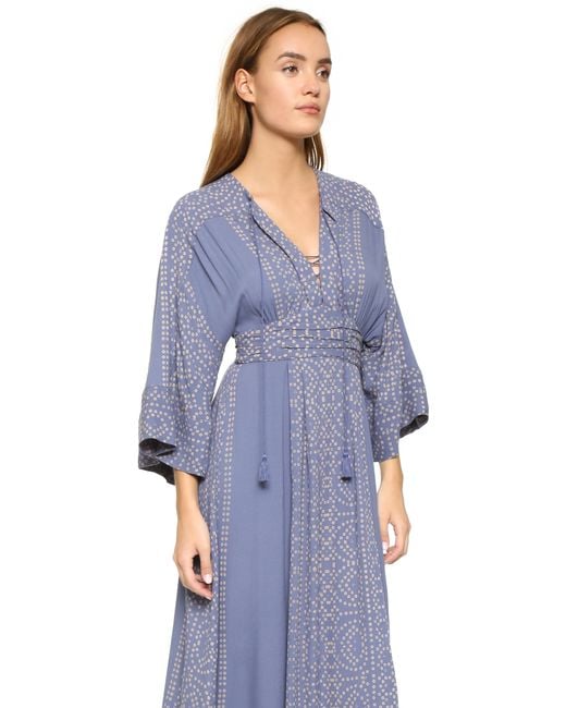 free people modern kimono maxi dress Free People Modern Kimono Maxi Dress Denim Combo Size 0