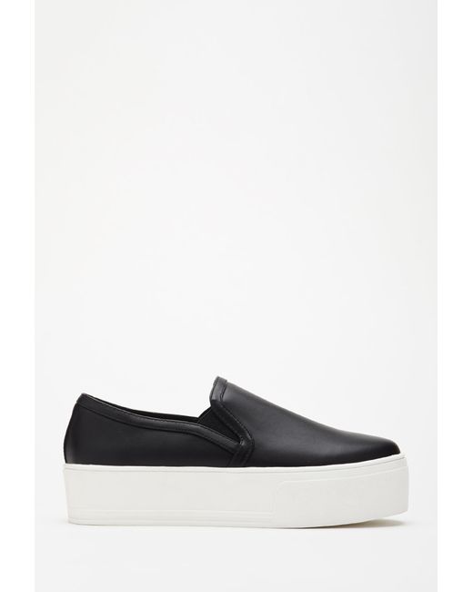 platform slip ons black