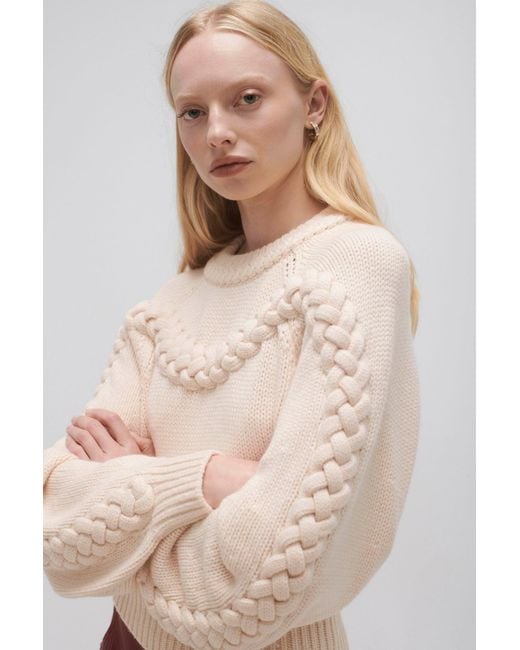 Aje. Somerled Braided Knit in Natural | Lyst