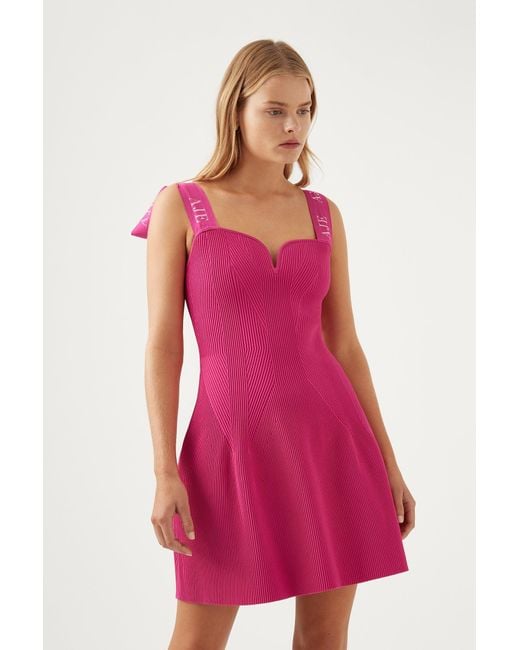 aje amber knit tie dress