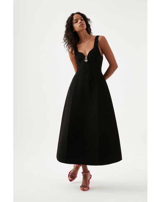 Aje. Sylvette Knit Midi Dress in Black Lyst