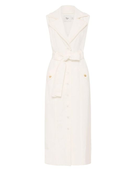 Aje. Encompass Utility Midi Dress in Natural | Lyst