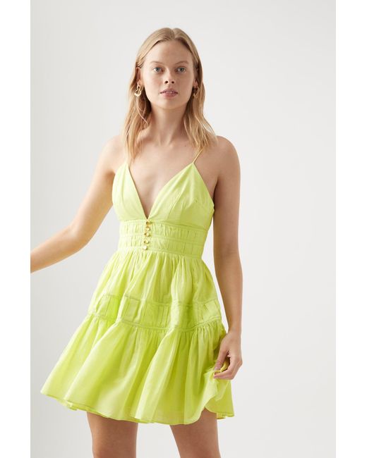 aje yellow mini dress