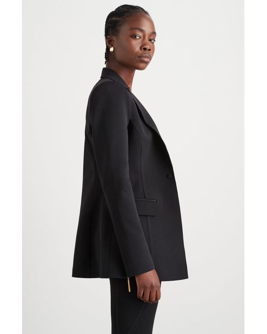 Aje. Neoprene Bonded Blazer 713 in Black | Lyst