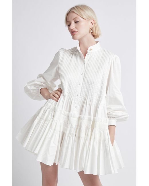 White smock dress deals