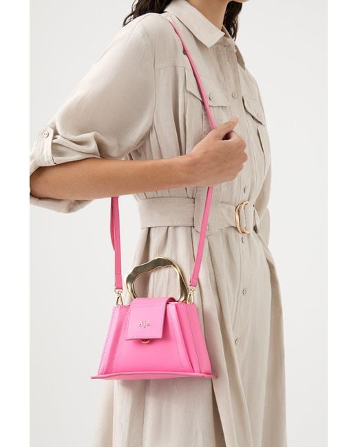 Aje. Thea Sculptural Handle Bag in Pink | Lyst