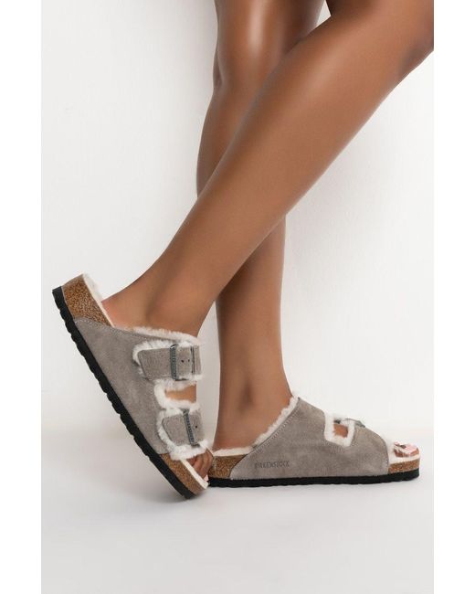 birkenstock arizona shearling sandal