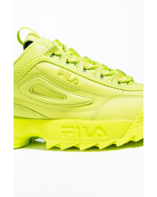 lime green fila disruptor 2
