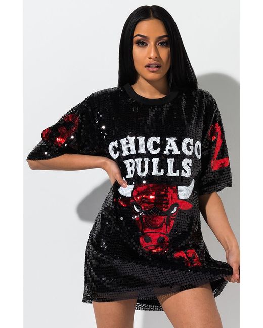 Chicago Bulls Sequin Jersey Dress 
