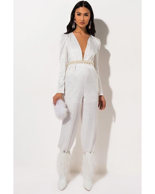 Akira white sales jumpsuit