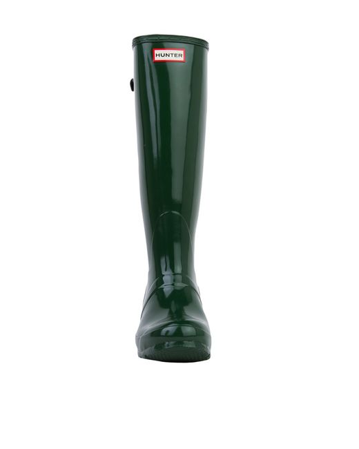 matte green hunter rain boots