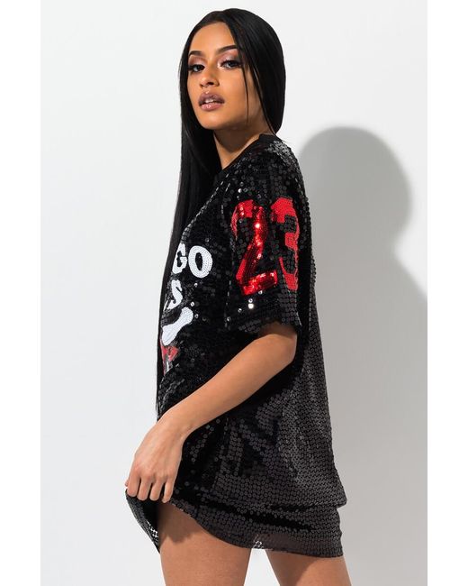 Chicago Bulls Sequin Jersey Dress 