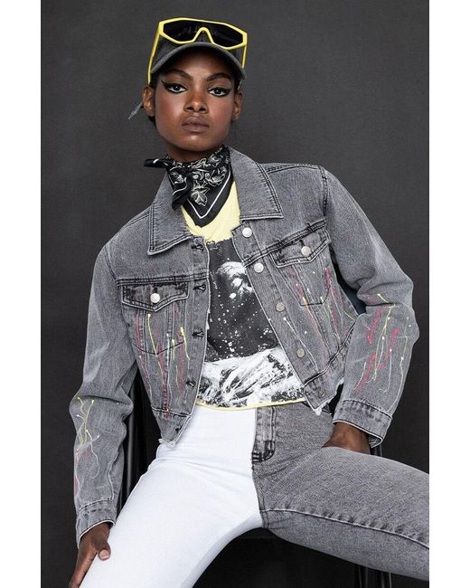 AKIRA Art Student Fitted Denim Jacket 