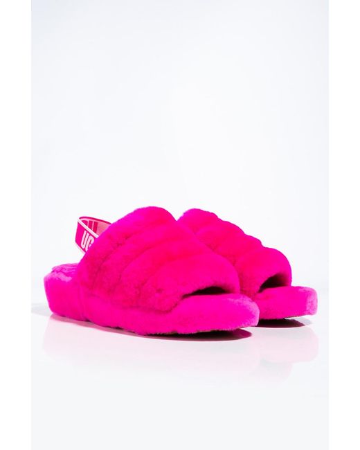 fluff yeah sheepskin slingback slippers