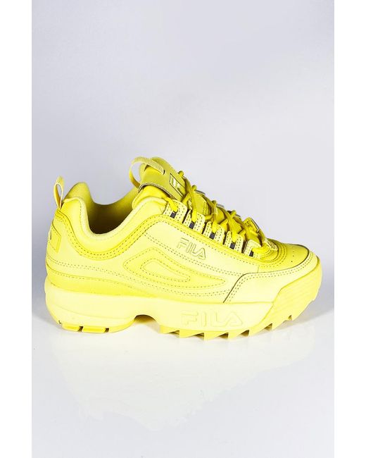 fila disruptor womens yellow