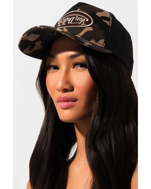 Von Dutch Upside Down Camo Trucker Hat 