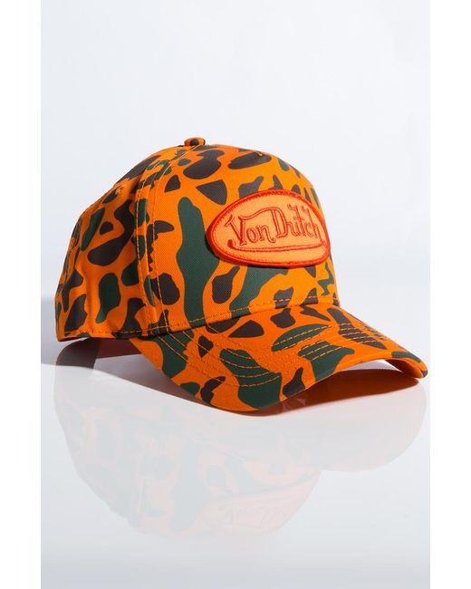 Von Dutch Trucker Hat Orange Camo 