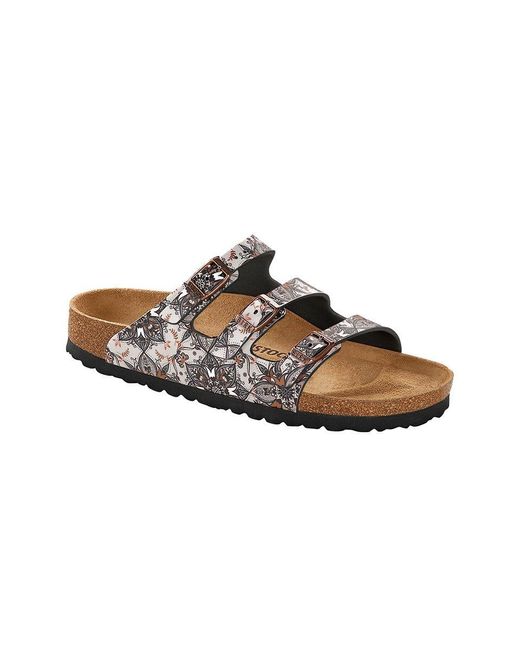 birkenstock florida boho flowers navy