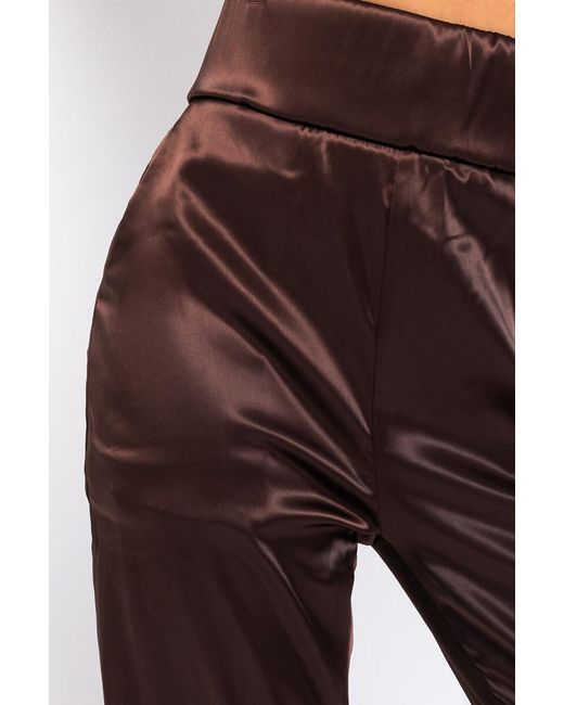 womens brown alice big booty satin pants