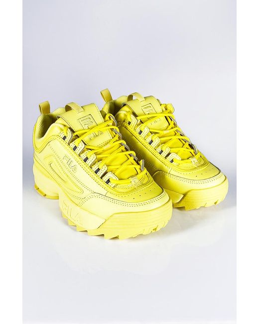 yellow womens fila shoes