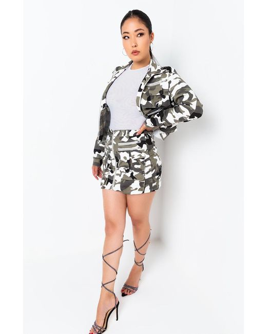 Download AKIRA Cotton Army Hour Front Zipper Jacket - Lyst