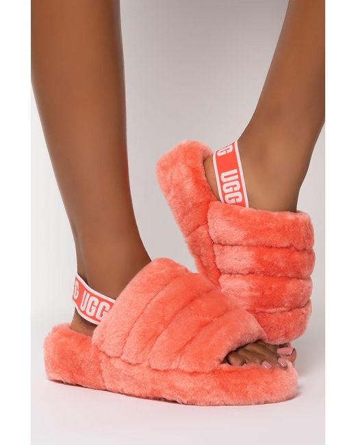 ugg fluff yeah coral