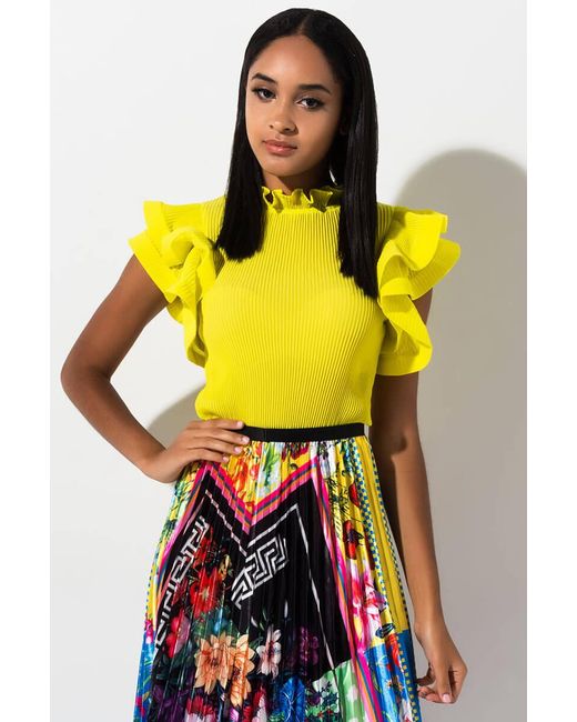 exaggerated ruffle top
