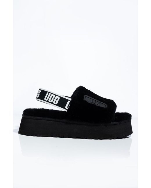 UGG Denim Disco Slide in Black - Lyst
