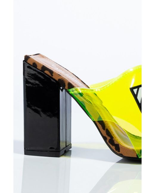 cape robbin bubbles and bubbly funky neon chunky heel sandal