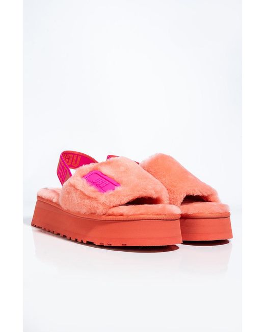 UGG Denim Disco Slide in Pink - Lyst