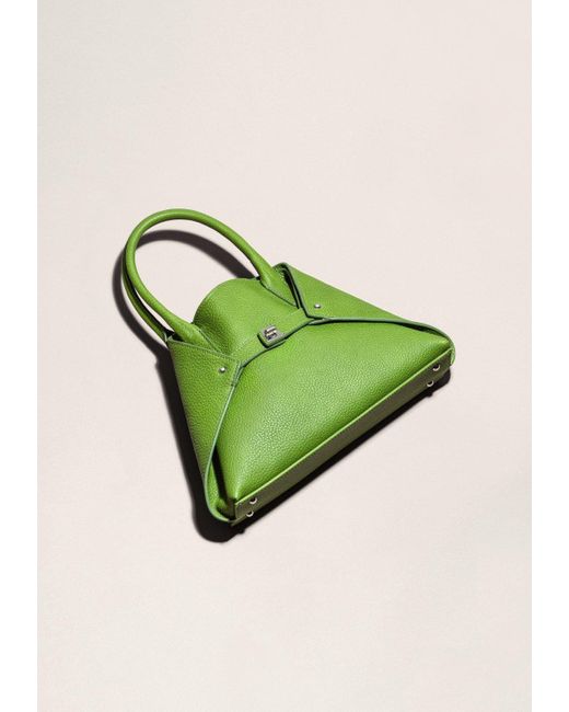 Akris Little Leather Crossbody Bag in Green - Lyst