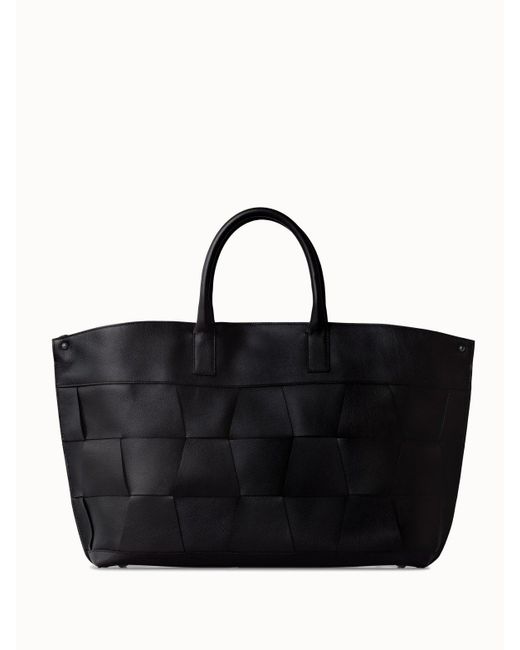 Akris Medium Leather Crossbody Braided Trapezoid Handbag in Black - Lyst