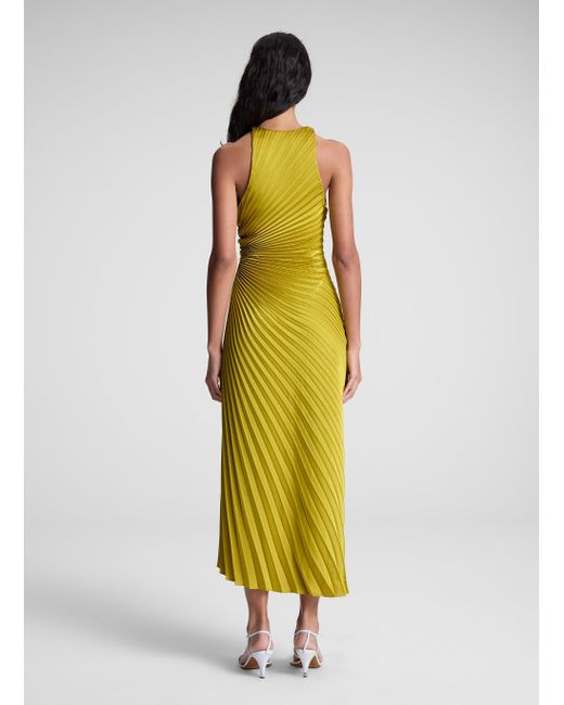strapless open back dress Carolynn Pleated Midi Dress – AMUR main image 1