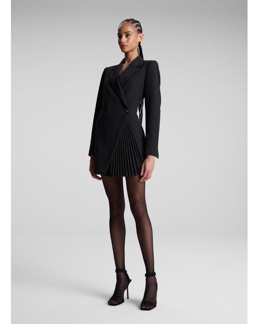 callen pleated blazer dress A.L.C. Callen Pleated Blazer Dress in Black