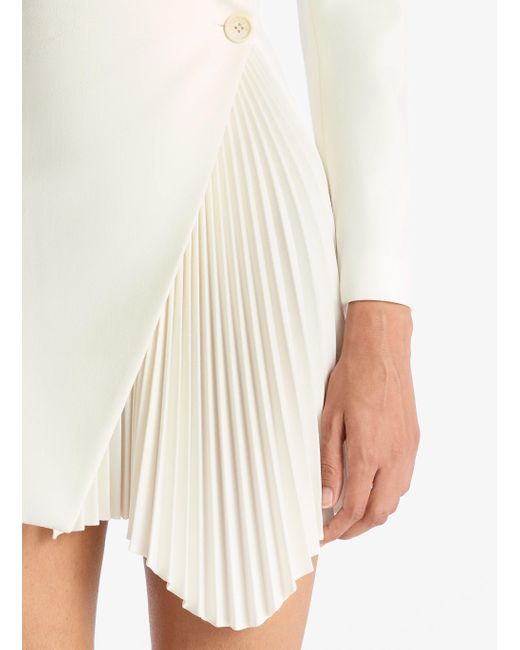 A.L.C. White Juliet Pleated Blazer Dress