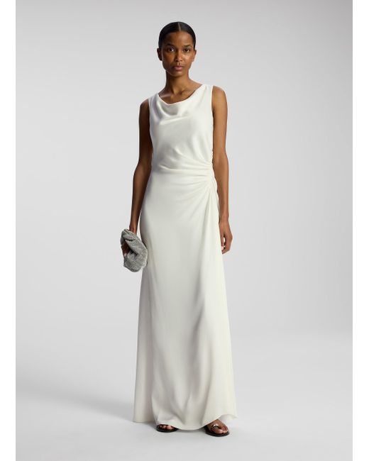 A.L.C. White Ophelia Satin Maxi Dress