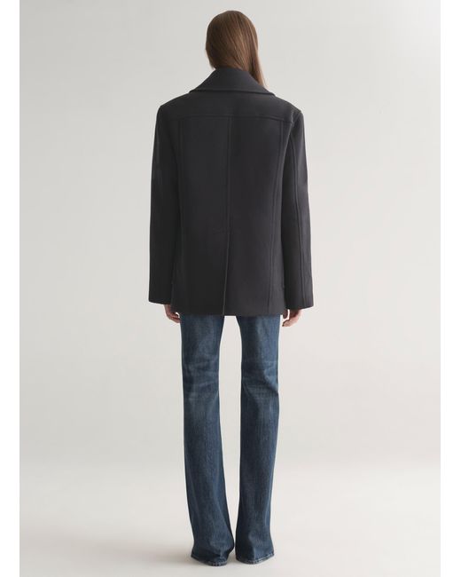 A.L.C. Black Rowan Oversized Wool Coat