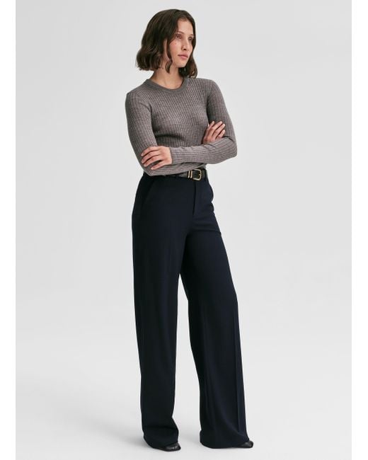 A.L.C. Gray Kyle Ribbed Merino Top