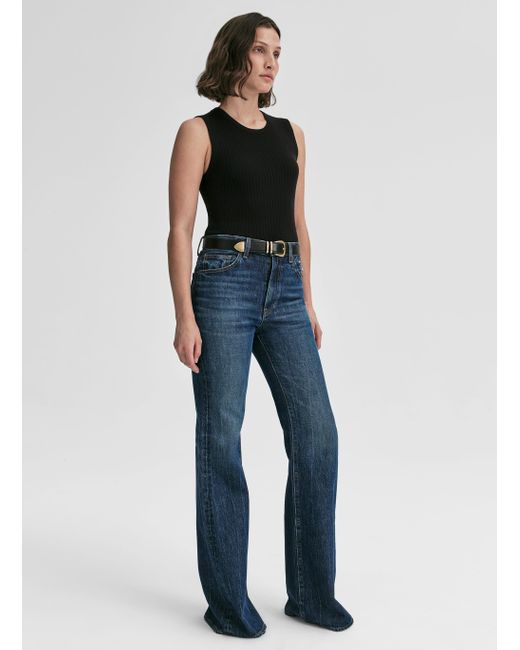 A.L.C. Blue Mick Fine Merino Knit Top