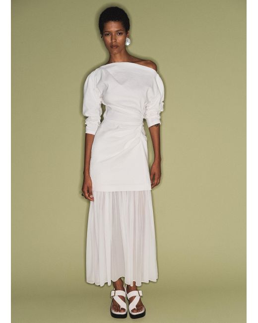 A.L.C. Green Hayden Knit Chiffon Maxi Skirt