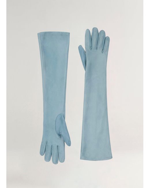 A.L.C. Blue Noah Leather Gloves