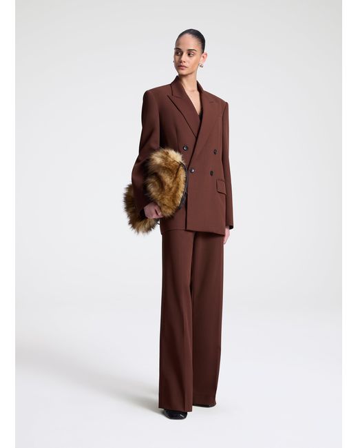A.L.C. Brown Calla Oversized Tailored Jacket