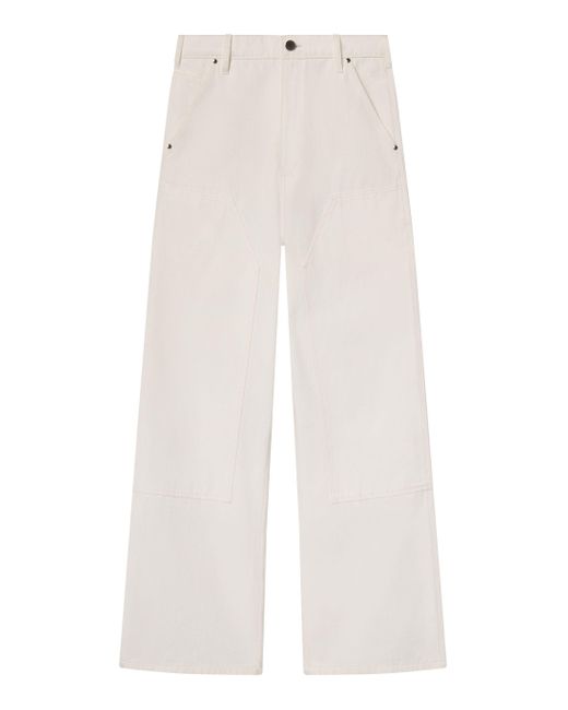 A.L.C. White Rae Wide Leg Canvas Pant