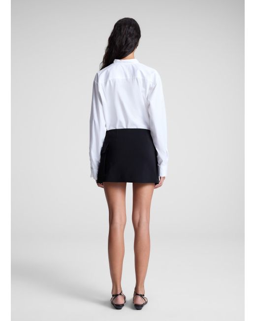 A.L.C. White Conan Tailored Mini Skirt