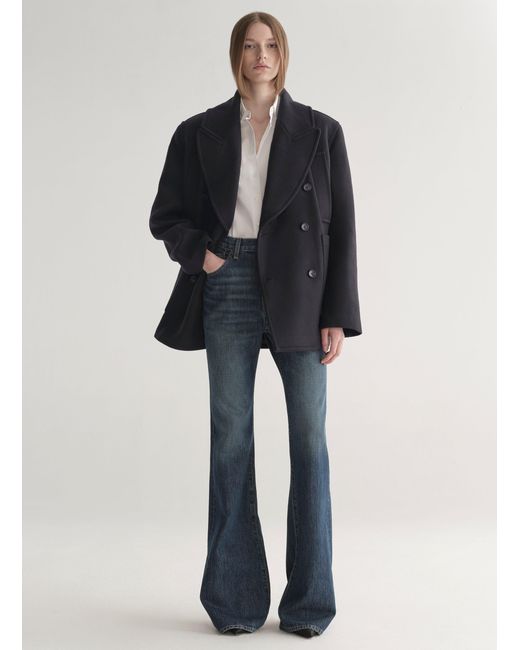 A.L.C. Black Rowan Oversized Wool Coat