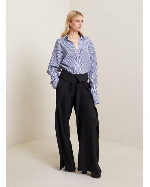 A.L.C. Emilio Tailored Wide leg Pant in Black Lyst