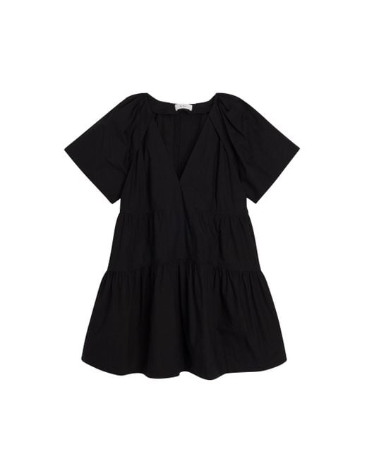 A.L.C. Black Camila Cotton Mini Dress